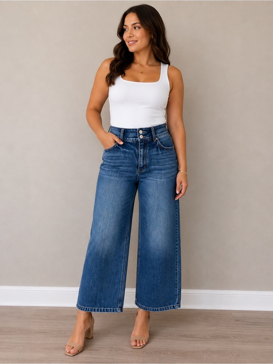 KanCan Denim - Kancan High-Waist Wide Leg Women’s Jeans in Blue